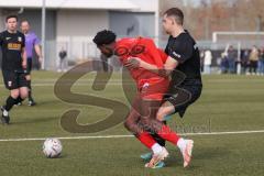 Bayernliga Nord - Saison 2023/24 - FC Ingolstadt 04 II - SpVgg Hankofen-Hailing - Udebuluzor Michael rot FCI - Schneider David schwarz Hankofen - Foto: Meyer Jürgen