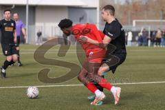 Bayernliga Nord - Saison 2023/24 - FC Ingolstadt 04 II - SpVgg Hankofen-Hailing - Udebuluzor Michael rot FCI - Schneider David schwarz Hankofen - Foto: Meyer Jürgen