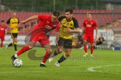 Bayernliga Süd - Saison 2021/2022 - FC Ingolstadt 04 II - SV Kirchanschöring - Gashi Egson (#7 FCI) - Vogel Maximilian Kirchanschöring - Foto: Meyer Jürgen