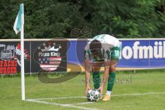 Landesliga - Saison 2025/26 - SV Manching - FC Memmingen II - Kouki Rayen grün Manching beim Eckball - XXXXX - Foto: Meyer Jürgen