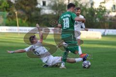 Bezirksliga - Saison 2023/24 - SV Manching - SK Srbija München - Pedro Da Silva Wiedl (Nr.18 - SV Manching) - Vasiljevic Milos weiss Srbija München - Foto: Meyer Jürgen