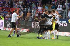 3.Liga - Saison 2022/2023 - VFL Osnabrück - FC Ingolstadt 04 - Das Spiel ist aus - Jubel - Cheftrainer Rüdiger Rehm (FCI) - Foto: Meyer Jürgen