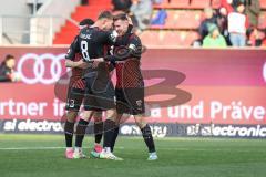 3. Liga; FC Ingolstadt 04 - 
SV Sandhausen; Tor Jubel Treffer Jannik Mause (7, FCI) 2:0, Felix Keidel (43, FCI) Benjamin Kanuric (8, FCI)