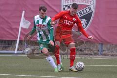 Bayernliga Süd - Saison 2022/2023 - FC Ingolstadt 04 - SV Schalding Heining - Mario Götzendorfer (Nr.23 - FCI II) - Rossdorfer Jonas grün Schalding - Foto: Meyer Jürgen