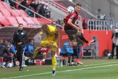 Relegation 1 - FC Ingolstadt 04 - VfL Osnabrück - Zweikampf, Stefan Kutschke (30, FCI) Trapp Maurice (18 VfL)