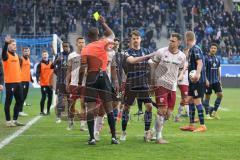 3. Liga - Saison 2025/26 - Waldhof Mannheim  -  FC Ingolstadt 04 - Mads Borchers (Nr.9 - FC Ingolstadt 04)  gelbe Karte - Foto: Meyer Jürgen