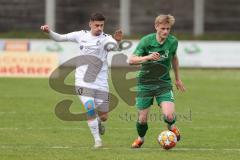 Landesliga - Saison 2024/25 - SV Manching - FC Kempten - Rainer Meisinger (Nr.8 - SV Manching) - Scarvaglieri Luca weiss Kempten  - Foto: Meyer Jürgen