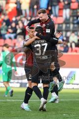 3. Liga; FC Ingolstadt 04 - 
SV Sandhausen; Tor Jubel Treffer Jannik Mause (7, FCI) Pascal Testroet (37, FCI) Marcel Costly (22, FCI)