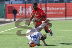 A-Junioren Bundesliga  - Saison 2023/24 - A-Junioren - FC Ingolstadt 04 - 1.FC Heidenheim - Jason Osei Tutu (Nr.24 - FCI) - Kopf Joshua weiss Heidenheim - Foto: Meyer Jürgen