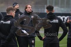 3. Liga; FC Ingolstadt 04 - Trainingsauftakt Winterpause; Teambesprechung Cheftrainer Rüdiger Rehm (FCI) Torwart-Trainer Robert Wulnikowski (FCI)