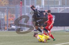 Landesliga Bayern Süd - U17 - B-Junioren -  FC Ingolstadt 04 II - ASV Cham -  Pönn Simon schwarz FCI  - Lichina Daniel Torwart Cham - Foto: Meyer Jürgen