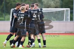 Bezirksliga - Saison 2022/2023 -FC Fatih Ingolstadt - SVN München - Roin Koblianidze schwarz Fatih trifft zum 1:0 Führungstreffer - Jubel - Foto: Meyer Jürgen