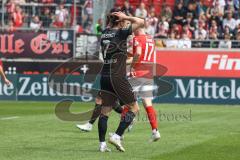 3.Liga - Saison 2022/2023 - Hallersche FC - FC Ingolstadt 04 - Valmir Sulejmani (Nr.7 - FCI) nach einer vergebenen Chance -  - Foto: Meyer Jürgen