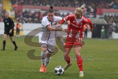 DFB -Pokal Frauen - Saison 2025/26 - FC Ingolstadt 04 Frauen - FC Bayern München - Anna-Lena Fritz (Nr.19 - FC Ingolstadt Frauen I) - Schüller Lea rot Bayern - Foto: Meyer Jürgen