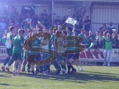 Relegation - Saison 2025/26 - SV Karlskron - FC Geisenfeld - Das Spiel ist aus - Geisenfeld steigt auf - jubel- Foto: Meyer Jürgen