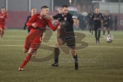 Bayernliga Süd - Saison 2022/2023 - FC Ingolstadt 04 II -  Türkspor Augsburg - Nerman Mackic schwarz Türkspor - Gashi Egson (Nr.9 - Fc Ingolstadt 04 II) - Foto: Meyer Jürgen