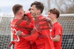 Bayernliga Nord - Saison 2023/24 - FC Ingolstadt 04 II - SC Eltersdorf- Fabian Cavadias (Nr.16 - FCI) trifft zum 2:1 Führungstreffer - jubel- Foto: Meyer Jürgen