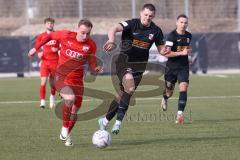 Bayernliga Nord - Saison 2023/24 - FC Ingolstadt 04 II - SpVgg Hankofen-Hailing - Fabio Riedl rot Ing - Schneider David schwarz Hankofen - XXXXX - Foto: Meyer Jürgen