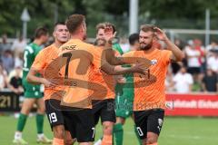 Toto-Pokal; SV Manching - FC Ingolstadt 04; Tor Jubel Treffer Jannik Mause (7, FCI) Yannick Deichmann (20, FCI)