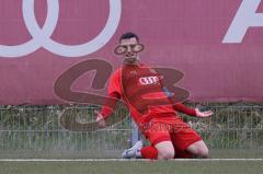 Bayernliga Süd - Saison 2022/2023 - FC Ingolstadt 04 - SV Kirchanschöring - Der 2:0 Führugstreffer durch Michael Senger (Nr.21 - FCI II) - jubel - Foto: Meyer Jürgen