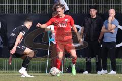 Bayernliga Süd - Saison 2022/2023 - FC Ingolstadt 04 -  TSV 1882 Landsberg - Cabrera Juan Ignacio (Nr.27 - Fc Ingolstadt 04) - Spennesberger Timo #6 Landsberg - Foto: Meyer Jürgen