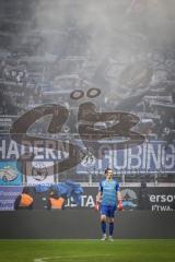 3. Liga; FC Ingolstadt 04 - TSV 1860 München; Fanszene Rauch Torwart Kai Eisele (25, FCI)