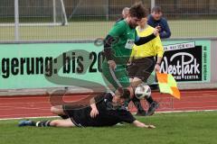 Kreisliga - Saison 2022/2023 - DJK Ingolstadt - SV Manching U23 - Alexander Zielinski grün Manching - Ostap Nechaj schwarz DJK Ing. - Foto: Meyer Jürgen