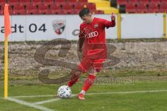 Bayernliga Süd - Saison 2021/2022 - FC Ingolstadt 04 II - TSV 1860 München II - Senger Michael (#21 FCI) beim Eckball - Foto: Meyer Jürgen