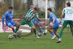 Landesliga - Saison 2025/26 - SV Manching - VFB Durach - Fabian  Neumayer (Nr.9 - SV Manching) - Gruber Christoph blau Durach  - Foto: Meyer Jürgen