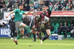 2.BL; SV Werder Bremen - FC Ingolstadt 04; Valmir Sulejmani (33, FCI) Christian Groß (36 Bremen)