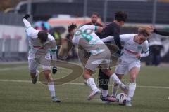 *** Bayernliga Nord - Saison 2025/26 - FC Ingolstadt 04 II - TSV Neudrossenfeld - Noel Lakatos (Nr.16 - FC Ingolstadt II) - Nikolas Hofmann weiss Neudrossenfeld  - Foto: Meyer Jürgen