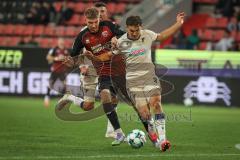 3. Liga - Saison 2026/27 - FC Ingolstadt 04 - TSG Hoffenheim II - Benjamin Kanuric (Nr.37 - FCI) - Dulic Sean (Nr.3 - Hoffenheim) - Foto: Meyer Jürgen