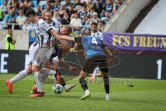 3. Liga - Saison 2026/27 - 1. FC Saarbrücken - FC Ingolstadt 04  - Lars Lokotsch (Nr.13 - FCI) - Philip Fahrner (Nr.42 - Saarbrücken) - Foto: Meyer Jürgen