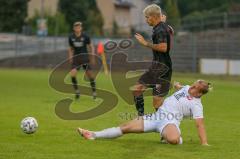 Bayernliga Süd - Saison 2021/2022 - FC Ingolstadt 04 II - SV Donaustauf - Riedl Fabio (#18 FCI) - Belmin Idrizovic Donaustauf weiss - Foto: Meyer Jürgen