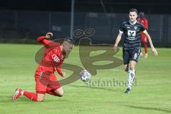 Bayernliga Süd - Saison 2022/2023 - FC Ingolstadt 04 -  VFB Hallbergmoos - Gashi Egson (Nr.9 - Fc Ingolstadt 04 II) - Andreas Kostorz schwarz Hallberhmoos - Foto: Meyer Jürgen