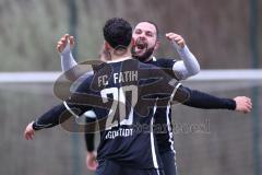 Kreisliga - Saison 2023/24 - FC Fatih Ingolstadt - SV Denkendorf - Der 1:1 Ausgleichstreffer durch Akif Abasikeles schwarz Fatih - jubel - XXXXX - Foto: Meyer Jürgen