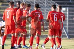 Bayernliga Süd - Saison 2022/2023 - FC Ingolstadt 04 -  TSV Dachau - Der 1:0 Führungstreffer durch Nduka Donald (Nr.4 - Fc Ingolstadt 04 II) - Jubel - Gashi Egson (Nr.9 - Fc Ingolstadt 04 II) - Foto: Meyer Jürgen