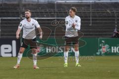 3. Liga - VfB Lübeck - FC Ingolstadt 04 - Tor Ausgleich Jubel Tobias Schröck (21, FCI) Marc Stendera (10, FCI)