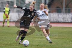 2. Fußball-Liga - Frauen - Saison 2022/2023 - FC Ingolstadt 04 - Eintracht Frankfurt II - Nina Penzkofer (Nr.29 - FCI Frauen) - Nachtigal Sophie weiss Frankfurt - Foto: Meyer Jürgen