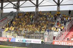 3. Fußball-Liga - Saison 2022/2023 - FC Ingolstadt 04 - SpVgg Bayreuth - Mitgereiste Fans aus Bayreuth - Foto: Meyer Jürgen