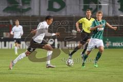 3. Liga - VfB Lübeck - FC Ingolstadt 04 - Justin Butler (31, FCI) Grupe Tommy (17 Lübeck)