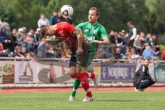 Relegation zur Bezirksliga - TSV Gaimersheim - BC Attaching - Florian Ihring grün Gaimersheim - Manuel Thalhammer rot Attaching - Foto: Jürgen Meyer