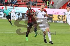 3.Liga - Saison 2022/2023 - FC Ingolstadt 04 -  - SV Waldhof-Mannheim - Moussa Doumbouya (Nr.27 - FCI) - Marcel Seegert (Nr.5 - SV Waldhof Mannheim) - Foto: Meyer Jürgen