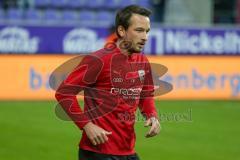 2. Fußball-Liga - Saison 2021/2022 - FC Erzgebirge Aue - Ingolstadt 04 - Peter Kurzweg (#16 FCI) - beim warm machen - Foto: Meyer Jürgen