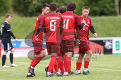 Kreisklasse - Saison 2023/24 - SV Zuchering - TSV Baar/Ebenhausen -  Der 1:0 Führungstreffer durch Leander Friedl rot Zuchering - jubel  - Foto: Meyer Jürgen