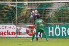 Bezirksliga - Saison 2025/26 - FC Gerolfing - SVA Palzing - Niklas Nissl grün Gerolfing - Matea Kostic Torwart Palzing - Foto: Meyer Jürgen