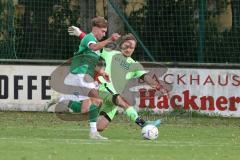 Toto-Pokal - Saison 2023/2024 - FC Gerolfing - TSV Rohrbach - Der 2:0 Führungstreffer durch Timo Kraus grün Gerolfing - jubel - Alexander Deuschle Torwart Rohrbach -  Foto: Meyer Jürgen