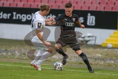 Bayernliga Süd - Saison 2021/2022 - FC Ingolstadt 04 II - SV Donaustauf - Götzendörfer Mario (#23 FCI) - #Tobias Lotter weiss Donaustauf - Foto: Meyer Jürgen