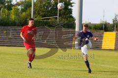 Bayernliga Süd - Saison 2021/2022 - FC Ingolstadt 04 II - Schwaben Augsburg - Gashi Egson (#7 FCI) - Julian Löschner Augsburg - Foto: Meyer Jürgen