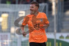 3.Liga - Saison 2023/2024 - SC Freiburg II - FC Ingolstadt 04 - Benjamin Kanuric (Nr.8 - FCI) - Der 4:0 Führungstreffer durch Benjamin Kanuric (Nr.8 - FCI) -jubel - Foto: Meyer Jürgen